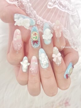 ファラウェイネイル(Faraway nail)/バレエコアネイル☆