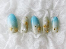 ネイリシャス(NAILICIOUS)/涼しげな海が美しい指先に