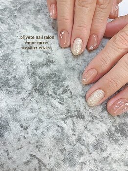 プライベート ネイルサロン マーマ(murmur)/雪の結晶ネイル