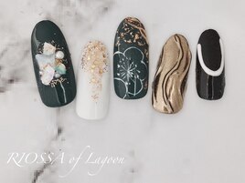大人っぽ和柄ネイル
