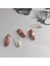 ノーラスリエン(Nolaslien)/春 ニュアンスピンク 透明ネイル