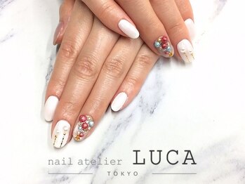 ネイルアトリエルカ(nail atelier LUCA)/s-43 ホワイトクリスマスネイル