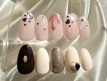 バレンタインネイル￥6,980