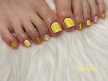 ミリネイルズ(milli nails)/フット☆イエローチェック