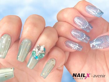 ネイリックス アヴェニール(NAILX avenir)/アシンメトリーブルー