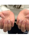 リボンネイル＊ホログラムハート