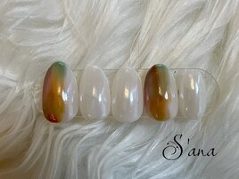 ニュアンスミラーネイル¥8500