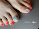 フット×夏ネイル親指アート