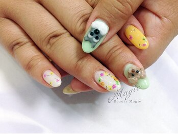 ネイルサロン ビューティーマジック 川口店/ 立体３Dキャラクターネイル