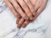 ネイルアトリエルカ(nail atelier LUCA)/W-335　ベージュシンプルネイル