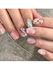 キュート♪ちぐはぐネイル