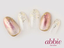 ネイルサロン アビー グランデュオ蒲田店(abbie)/囲みラインニュアンス ￥11880