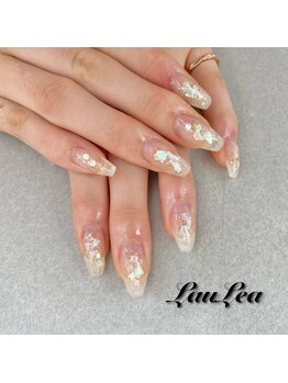 ラウレア(LauLea)/クリアベース×シェルネイル