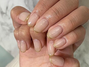 ミエルネイル 天神大名(miel nail)/お客様デザイン:細フレンチ