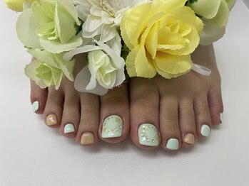 ディーネイル 四条烏丸(D-nail)/【春井】フットネイル×パステル