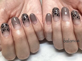 パラジェル登録サロン バランス シンプルネイル&アイラッシュ 新田東店(balance)/レオパードネイル