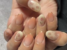 【パラジェル】お花ネイル