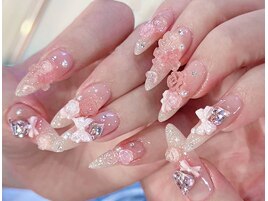 夢かわキラキラガーリーネイル