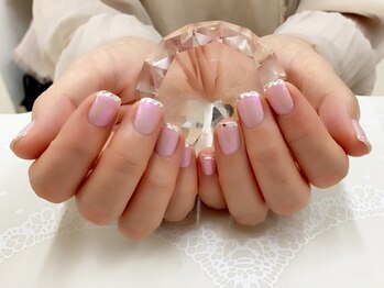 プルミエ ネイル(Premier Nail)/ガラスフレンチ☆キラキラ