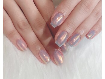 オーロラ　オレンジ　ニュアンス