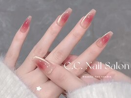 チーク、マグネットネイル