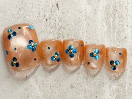 フラワーマグネットフットネイル