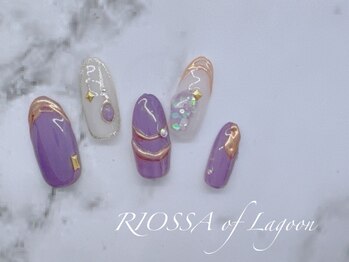 リオッサ オブ ラグーン(RIOSSA of Lagoon)/ニュアンス×キラキラネイル