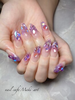 ラメグラキラキラ大ぶりストーン