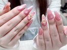 ぷっくり花ネイル