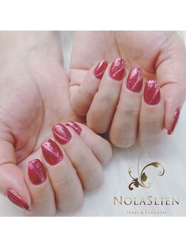 ノーラスリエン(Nolaslien)/マグネットネイル 赤ネイル
