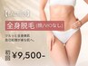 【人気No.2★レディース脱毛】全身脱毛(顔/VIO無し) 初回12,000円→9,500円
