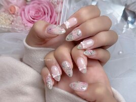 薔薇ホイルネイル