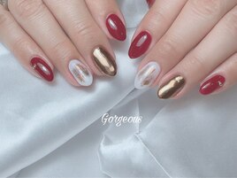 ニュアンスボルドー定額ネイル