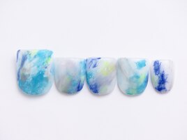 爽やかブルーネイル