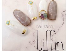 ネイルサロン ティフィン(tiffin)/上品な大理石ネイル