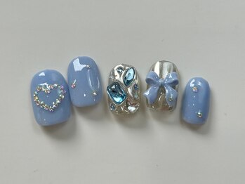 ネイルメゾン 天神店(NAIL MAISON)/ブルーリボンハート韓国 ¥12500