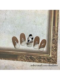9&10月ハンド　ウシ柄