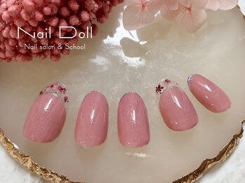 ネイルドール(Nail Doll)/押し花フレンチ