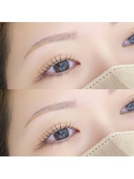 シエロ 矢場町栄店(cielo)の写真/＼顔タイプ別提案／黄金比 × 顔タイプ診断で、自分史上いちばん似合う♪アイブロウ＋まつげパーマSET￥9500