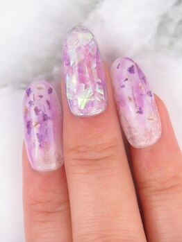 藤の花イメージの塗りかけ☆