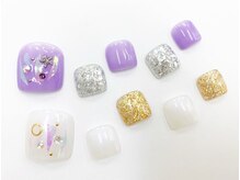 ネイルサロン クイール 小山店(NAIL SALON QUILL)/フット☆オーロラフィルム