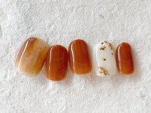 アイネイルズ 梅田店(I nails)/テラコッタもやもや金泊¥7200
