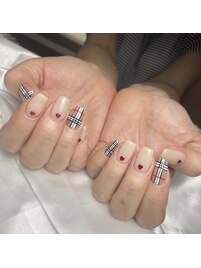 バーバリー風ネイル