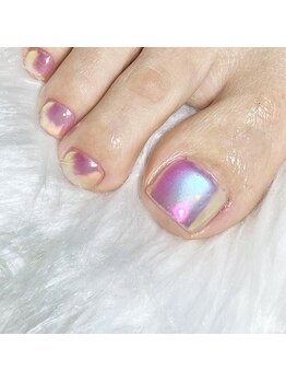 ネイルモンスター(NAIL MONSTER)/うるうるオーロラフットデザイン