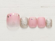 ネイル ミックス 町田店(Nail Mix)/キラキラお花グラデ　4990円