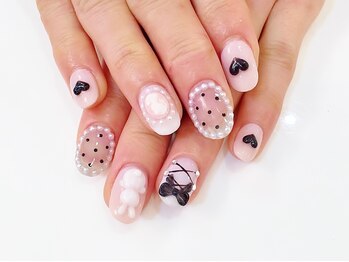 ネイルコレクション ピンク(Nail Collection Pink)/ジェル放題★３Ｄうさぎ＆リボン