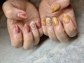 ぷっくりフラワーネイル☆