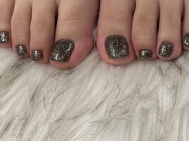 ブラック　ラメ　フット