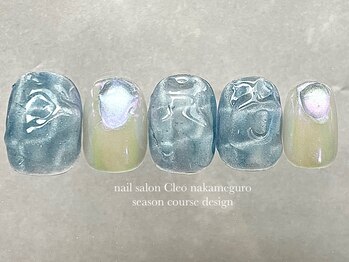 クレオ 中目黒店(Cleo)/【ブルーぷっくりネイル】