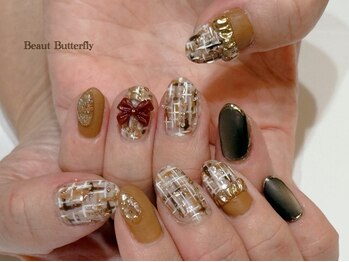 ネイルサロンスクール ビュートバタフライ 町田店(BEAUT BUTTERFLY)の写真/ワンランク上の大人スカルプで美しく魅せる指先に。洗練されたデザインと"もち"や"質"にこだわる贅沢ネイル
